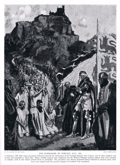 The Surrender of Stirling Castle, July, AD1304 by Frank Gillett